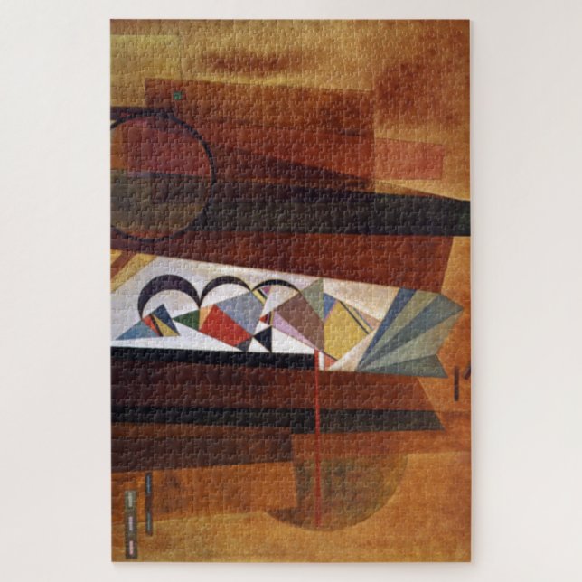 Kandinsky Development in Brown Abstract Painting Jigsaw Puzzle (Vertical)
