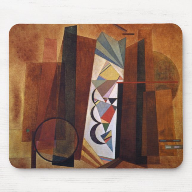 Kandinsky Development in Brown Abstract Painting Mouse Pad (Front)