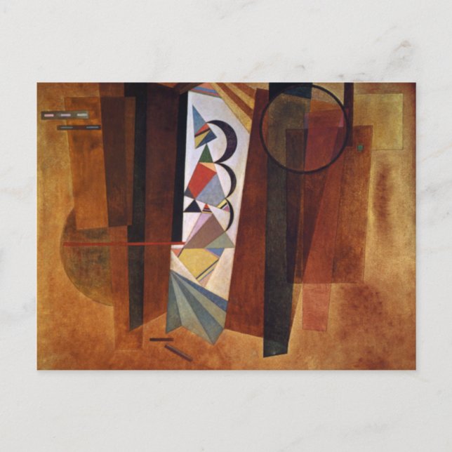 Kandinsky Development in Brown Abstract Painting Postcard (Front)