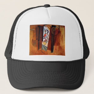 Kandinsky Development in Brown Abstract Painting Trucker Hat