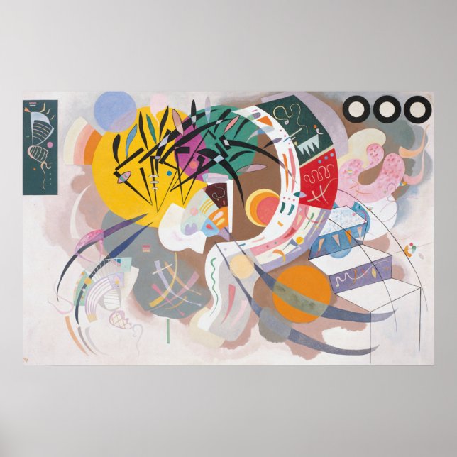 Kandinsky Dominant Curve Abstract Painting Poster (Front)