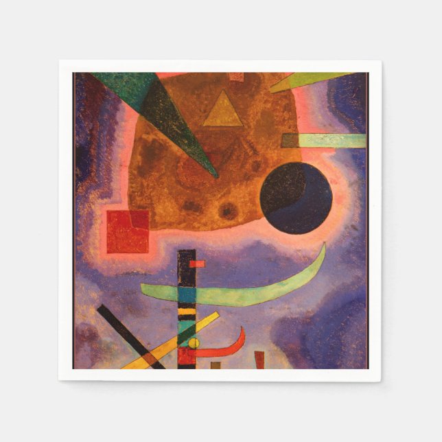 Kandinsky - Drei Elemente, abstract art Napkin (Front)