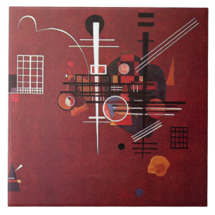 Kandinsky - Dull Red Ceramic Tile