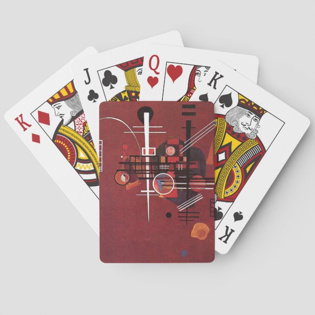 Kandinsky - Dull Red Playing Cards (Back)