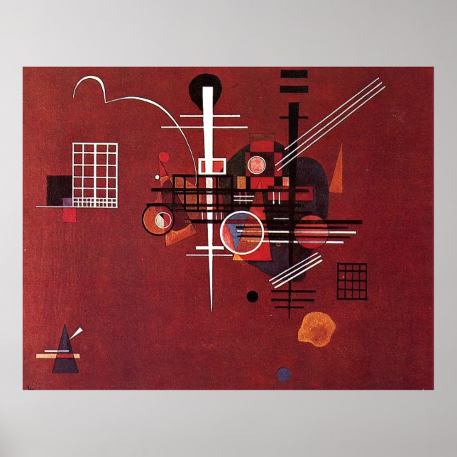Kandinsky - Dull Red Poster (Front)