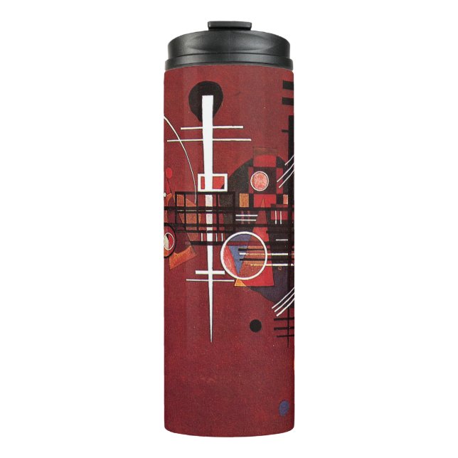 Kandinsky - Dull Red Thermal Tumbler (Front)