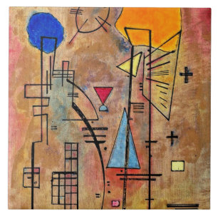 Kandinsky - Eins Zwei, famous painting Ceramic Tile