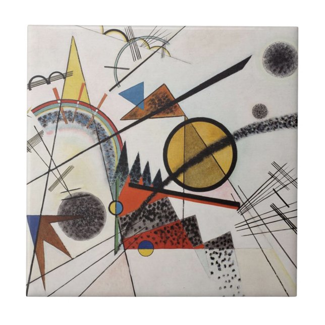 Kandinsky Expressionist Absract Painting Artwork Ceramic Tile (Front)