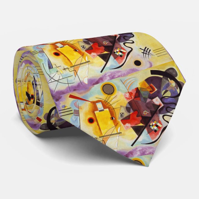 Kandinsky Expressionist Abstract Painting Tie (Rolled)