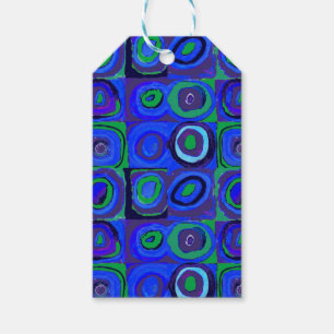 Kandinsky Farbstudie Blue Quadrate Square Circle  Gift Tags