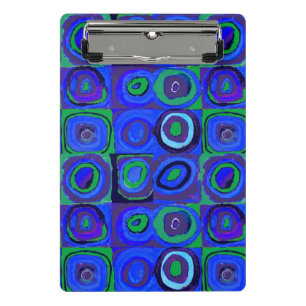 Kandinsky Farbstudie Blue Quadrate Square Circle  Mini Clipboard