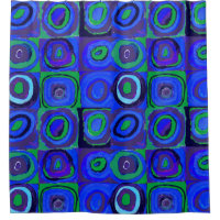 Kandinsky Farbstudie Blue Quadrate Square Circle