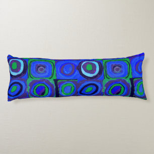 Kandinsky Farbstudie Quadrate Blue Squares  Body Cushion