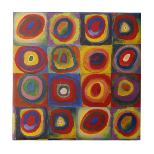 Kandinsky Farbstudie Quadrate Colourful Squares Ceramic Tile