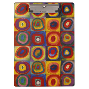 Kandinsky Farbstudie Quadrate Colourful Squares Clipboard