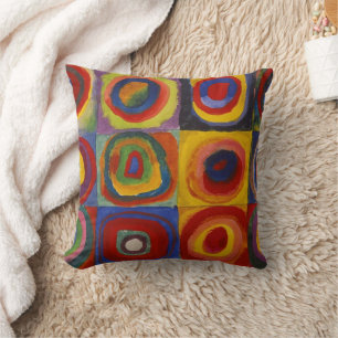 Kandinsky Farbstudie Quadrate Colourful Squares Cushion