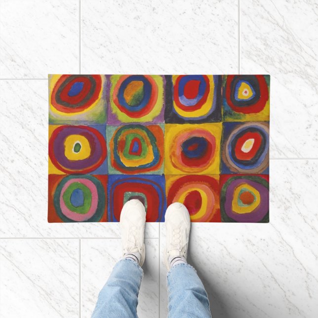 Kandinsky Farbstudie Quadrate Colourful Squares Doormat (Indoor)
