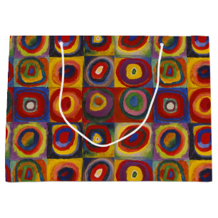 Kandinsky Farbstudie Quadrate Colourful Squares Large Gift Bag
