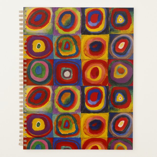 Kandinsky Farbstudie Quadrate Colourful Squares Planner (Front)