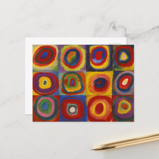 Kandinsky Farbstudie Quadrate Colourful Squares Postcard