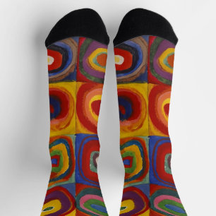 Kandinsky Farbstudie Quadrate Colourful Squares Socks