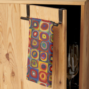 Kandinsky Farbstudie Quadrate Colourful Squares Tea Towel