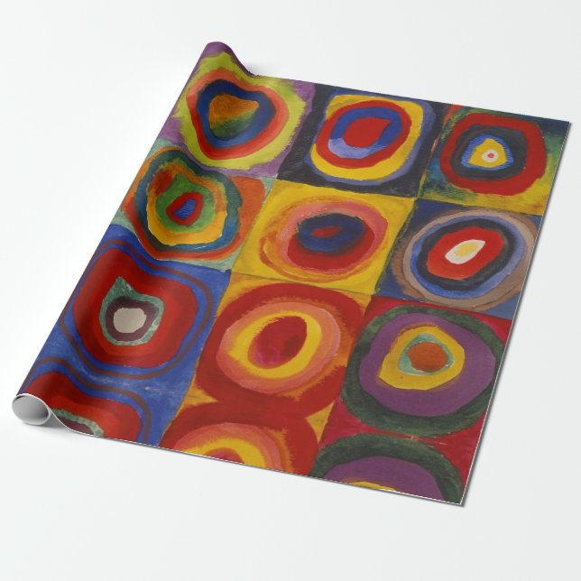 Kandinsky Farbstudie Quadrate Colourful Squares Wrapping Paper (Unrolled)