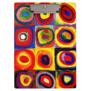 Kandinsky Farbstudie Quadrate Squares Circles Art  Clipboard