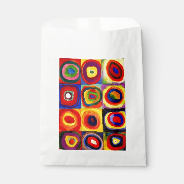 Kandinsky Farbstudie Quadrate Squares Circles Art  Favour Bag (Front)