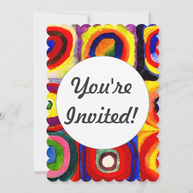 Kandinsky Farbstudie Quadrate Squares Circles Art  Invitation (Front)