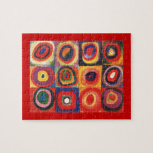 Kandinsky Farbstudie Quadrate Squares Circles Art  Jigsaw Puzzle
