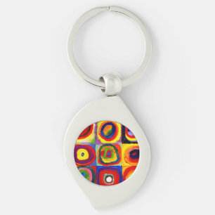 Kandinsky Farbstudie Quadrate Squares Circles Art  Key Ring