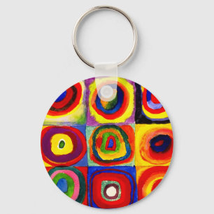 Kandinsky Farbstudie Quadrate Squares Circles Art  Key Ring