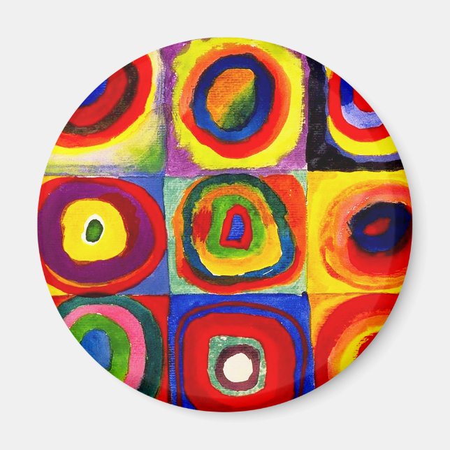 Kandinsky Farbstudie Quadrate Squares Circles Art  Magnet (Front)