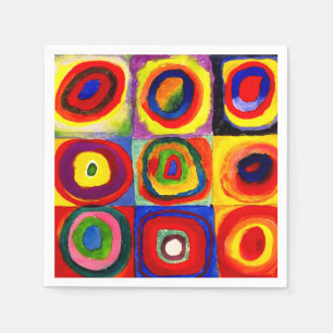 Kandinsky Farbstudie Quadrate Squares Circles Art Napkin