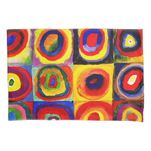 Kandinsky Farbstudie Quadrate Squares Circles Art  Pillowcase