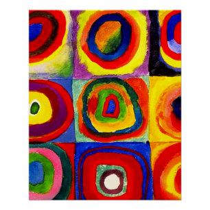 Kandinsky Farbstudie Quadrate Squares Circles Art  Poster