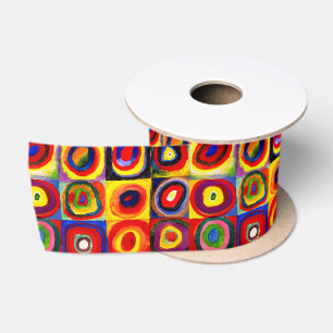 Kandinsky Farbstudie Quadrate Squares Circles Art Satin Ribbon