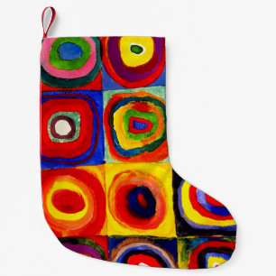 Kandinsky Farbstudie Quadrate Squares Circles Art  Small Christmas Stocking