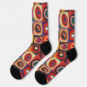 Kandinsky Farbstudie Quadrate Squares Circles Art  Socks
