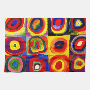 Kandinsky Farbstudie Quadrate Squares Circles Art  Tea Towel