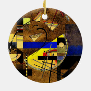 Kandinsky - Festes III, abstract art Ceramic Ornament