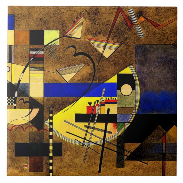 Kandinsky - Festes III, abstract art Ceramic Tile (Front)