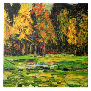 Kandinsky - Forest Edge, colourful painting, Ceramic Tile