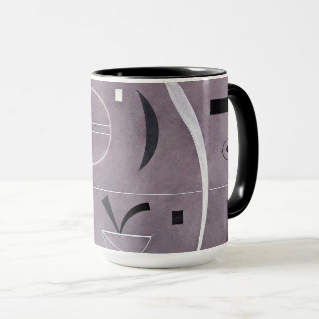 Kandinsky - Four Parts, abstract art, Mug (Front Right)