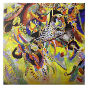 Kandinsky - Fugue, abstract painting, Ceramic Tile