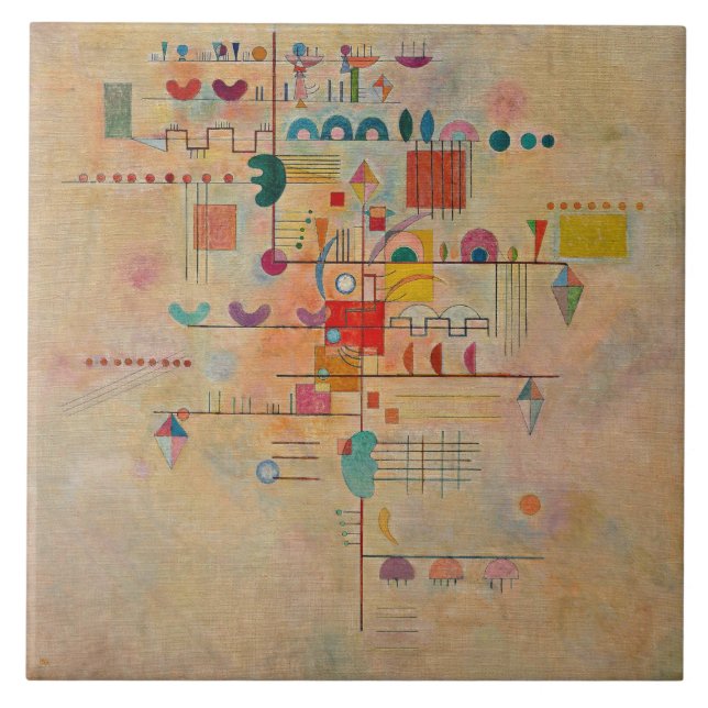Kandinsky - Graceful Ascent Ceramic Tile (Front)