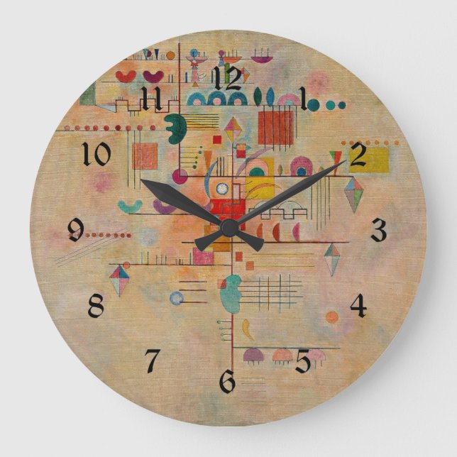 Kandinsky - Graceful Ascent Large Clock (Front)