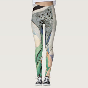 Kandinsky Green Composition 1923 Art Deco Leggings