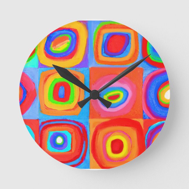 Kandinsky Homage Farbstudie Wall Clock (Front)